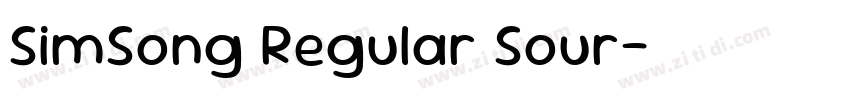 SimSong Regular Sour字体转换